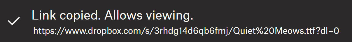 copy link + replace "www" with dl and remove the ?dl=0