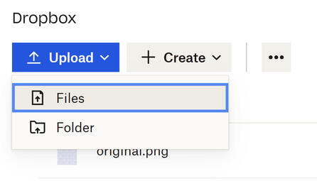 open up dropbox (& make an acc if you havent already)